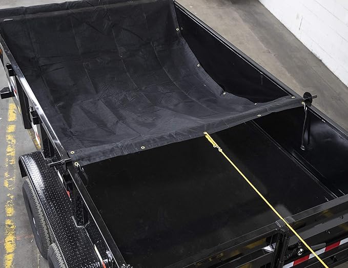 Buyers Products DTR7022 Aluminum Tarp System With Mesh Tarp 7 x 22 Foot, Dump Body Tarp Kit, Dump Trailer Accessories, Dump Body Accessories