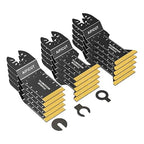 15PCS Titanium Oscillating Saw Blades,Universal Multitool Blades for Metal Nails Hard Material and Wood Plastic,Multi Tool Blades Kits Fit Dewalt Bosch Milwaukee Ryobi