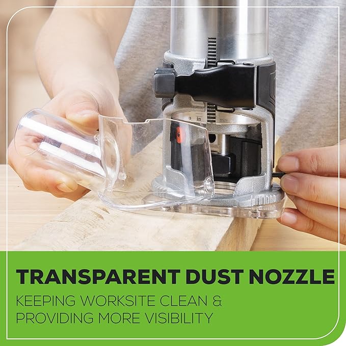 Greenworks 24V Cordless Trim Router, Variable Speed Brushless Motor Compact Palm Router with 2Ah Battery and Charger