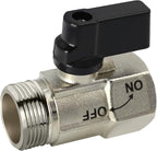 YOO.MEE Shut-Off Brass Ball Valve 1/2'' Standard Connections with Polished Chrome Finish