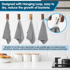 FIXSMITH Grey Microfiber Cleaning Cloth -Pack of 12, Highly Absorbent Cleaning Rags, 16"X12" All Purpose Cleaning Towels for Housekeeping, Kitchen, Car, Lint Free and Reusable Microfiber Towels