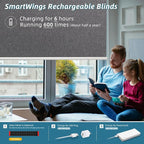 SmartWings Motorized Smart Blinds with Remote, Custom Automatic 100% Blackout Roller Shade Compatible with Alexa/Homekit/Google, Electric Smart Blinds for Indoor Windows, Eclipse Anchor Grey