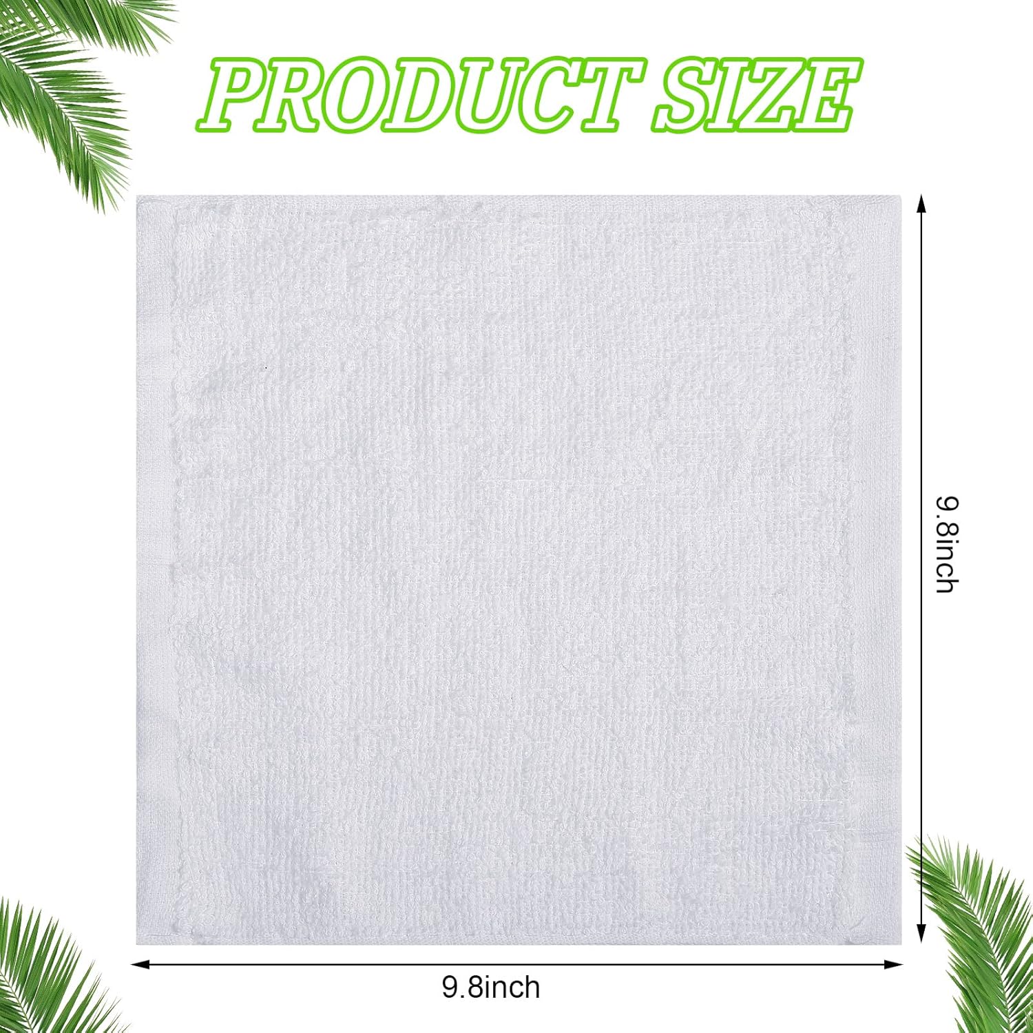 Oudain 100 Pcs White Cleaning Cloths Bulk Reusable Cleaning Rags Cotton Washcloths Absorbent Dishcloths Small Kitchen Rags Soft Bath Towels for Housekeeping, 9.8 x 9.8 Inch