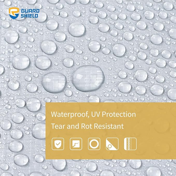 GUARD SHIELD Heavy Duty Tarp 30x40 Feet Silver Multi Purpose Thick Waterproof Poly Tarp Cover 10mil