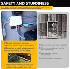 1 inch 50ft Liquid-Tight Conduit and Connector Kit,Flexible Non Metallic Liquid Tight Electrical Conduit Kit with 5 Straight and 3 90-Degree Connector Fittings,1in. Dia