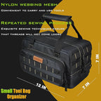 Heavy duty 12-inches Small Tool Bag for men.Plumbers/Range/EDC bag. Multi-Purpose Work Mechanics, Electrician, Carpenters, Builders, Plumbers 12'' X 7''.