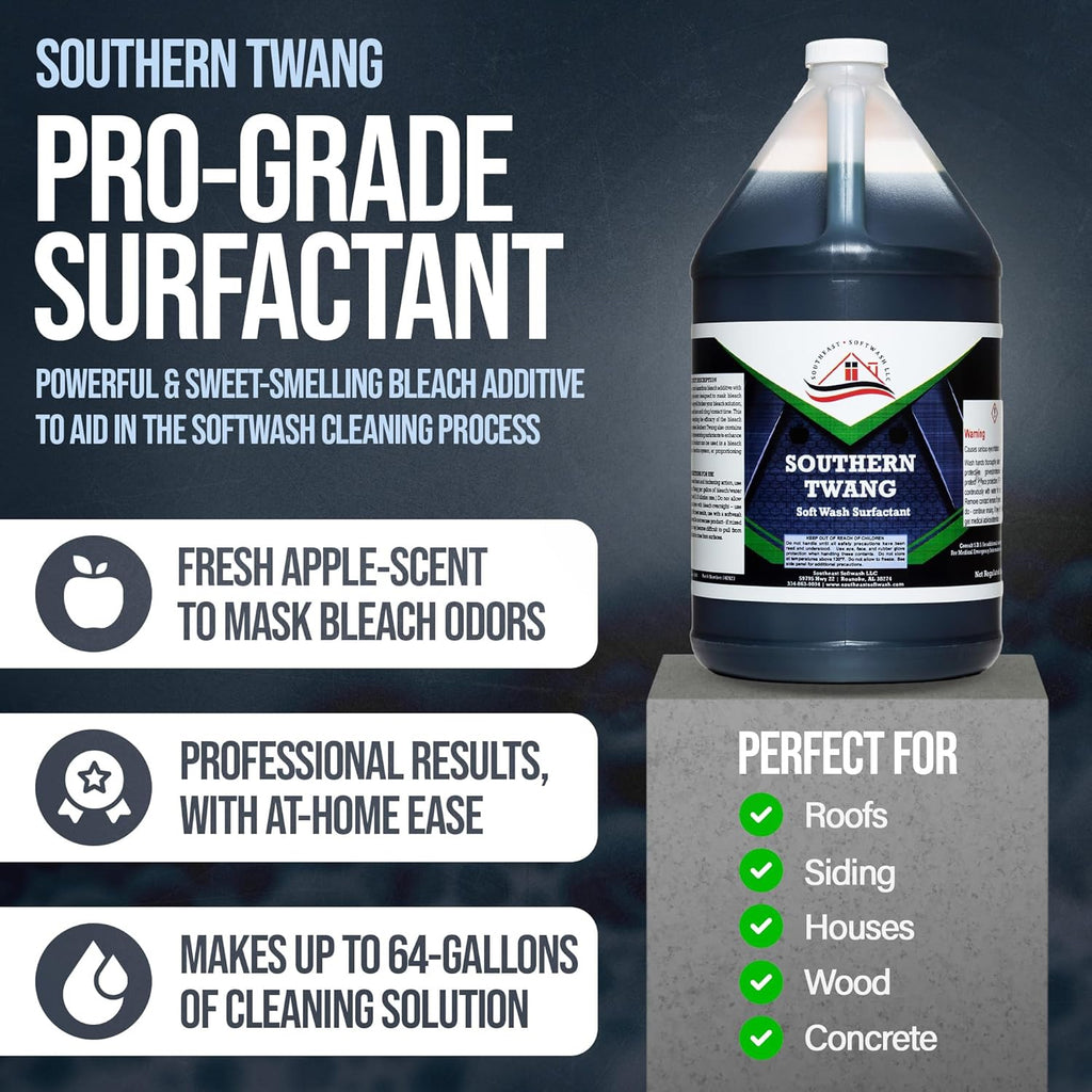 Southeast Softwash Southern Twang | Soft Wash Surfactant - Apple Scented 1 Gallon Jug