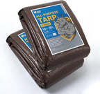 GUARD SHIELD Tarps Heavy Duty Waterproof 10x20 Feet Brown/Silver Poly Tarp Cover Outdoor Thick UV Resistant Tarpaulin with Grommets 10mil (2-Pack)