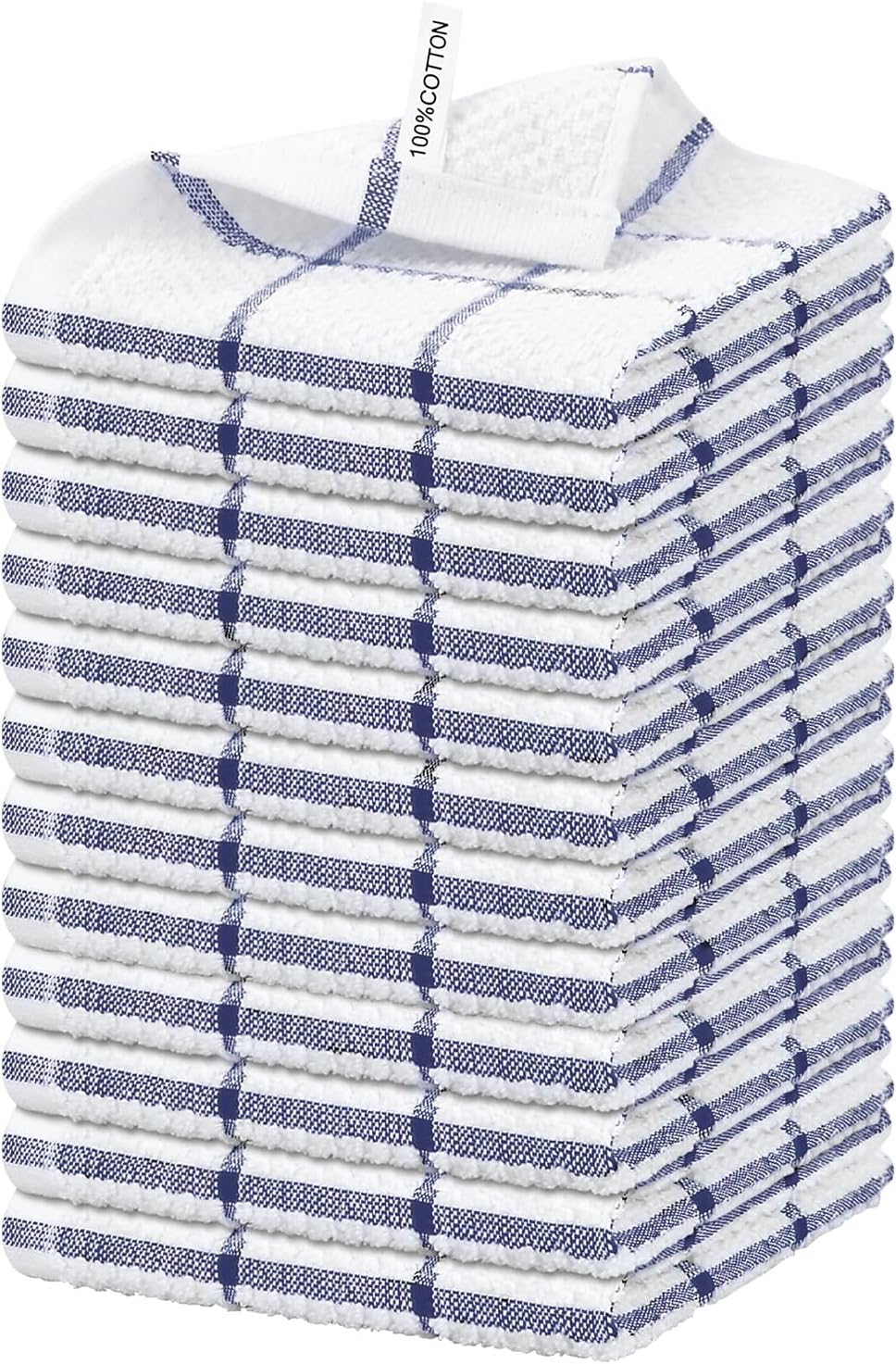 Nialnant 100% Cotton Terry Kitchen Cleaning Rags,Soft Absorbent Dish Cloths for Washing Dishes,Quick Drying Dish Towels-12x12 in, 12 Pack