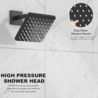 Replacement for Delta 13/14 Series Shower Trim Kit, Compatible with Delta R10000 Shower Faucet Set, Black Shower Head and Handle Set, Matte Black (Cartridge and Valve Not Included)