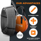 drain snake 3.0 [100 FT] - extremely long - Ideal plumbing snake for heavy & deep blockages - The drain auger for real do-it-yourselfers! (100 FT - 1/2 inch)