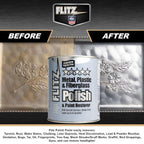 Flitz Multi-Purpose Metal Polish Paste - 2lb Can of USA-Made Chrome Polish - Works on Stainless Steel, Aluminum, Plastic, Jewelry and Cars - Non-Abrasive Cleaner & Rust Remover (1 Pack)