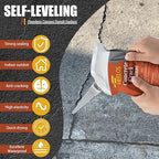Cement Crack Filler 2Pack Grey, Self Leveling Cement Crack Sealant, High Elasticity Concrete Crack Filler Repair Sealer, Waterproof Caulking Glue for Driveway, Patio, Sidewalk, Garage Floor Repair