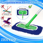 Coral Fleece Mop Pads, Reusable Wet/Dry Compatible with Swiffer, 3 Pack Washable for Hardwood/Surface Floor Cleaning