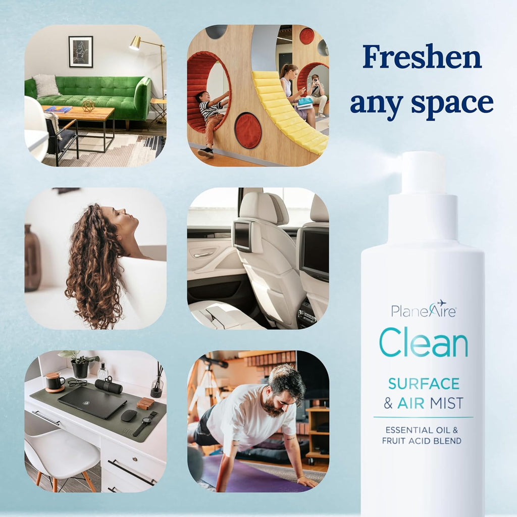 PlaneAire Clean | Surface Cleaner and Air Freshener | All Purpose Cleaning Spray | Natural Odor Eliminator | Cleaning Supplies | Room Spray | Household Cleaning