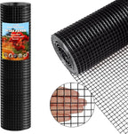 Thinkahead Black Steel 1/2 inch 48 X 100 ft 19 Gauge Vinyl PVC Coated Wire Mesh Roll Galvanized Hardware Cloth
