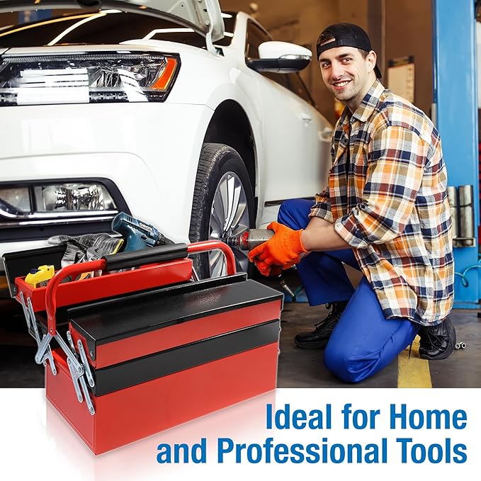 Mini Toolbox, Tool Box Organizer with Steel, Cantilever for Workshop, Garage, Warehouse