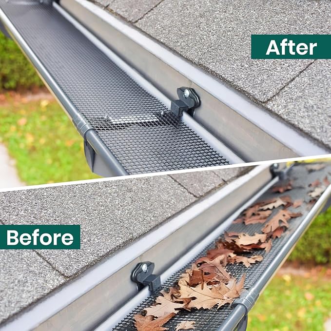 10.5FT Gutter Cleaning Brush with Adjustable Pole - No Ladder, Professional Long Reach Gutter Brush with Replaceable Brush for Removing Leaves and Trash from Roof Gutters