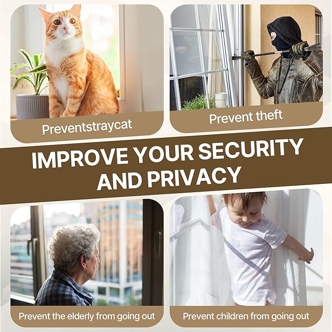 4 Pack Window Locks, Window Sash Lock for Single-Hung and Double-Hung Windows, White cam sash Lock for Vertical and Horizontal Sliding Windows