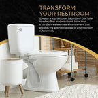 RAVINE Premium Modern Luxury Universal Toilet Handle Replacement, Majestic Collection. Toilet Lever Replacement, Easy Install (Nickel, Front Mount)