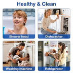 SimPure Whole House Water Filter System, 3-Stage Clear Home Water Filtration with Sediment Carbon and GAC Filters, Reduce Odor, Chlorine, Taste, Iron, Lead, 1" NPT Brass Port, BPA Free (DB20P-3)