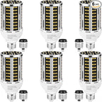 50W 6 pack LED Corn Light Bulb,3000K Warm White 6500LM(500W Equivalent ) Commercial GradeE26/E39 Medium Mogul Base LED Lamp,Large Area Lights For Outdoor Indoor Garage Warehouse Factory Bay Light