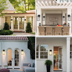 Dusk to Dawn Porch Outdoor Light, 2 Pack Wall Light Fixtures Waterproof Exterior Wall Sconce Light Fixture with E26 Base for Patio Entryway Hallway (Bulb not Included)