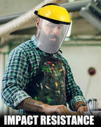 8 Pack Safety Face Shield for Grinding and Cutting, Full Impact Resistant Face Shield Mask for Work Chemical Woodworking (Yellow)