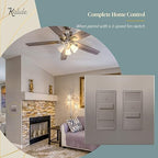 TOPGREENER Digital Dimmer Light Switch for 200W Dimmable LED/CFL Lights, Single Pole Led Slide Dimmer Switch, Neutral Wire Not Required, UL Listed, TGDS1-NK, Nickel,1 Pack