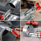 MAXPOWER Sheet Metal Crimper, 5-Blade Duct Crimping Tool- 9.8" Hand Crimper Hvac Tool for 24 Gauge Steel and 26 Gauge Stainless Steel Ductwork, Downspout,Stove Pipe