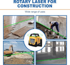 Iglobalbuy Automatic Self Leveling Green Rotary Laser Level 500m Range Kit with Surveying Tripod and Aluminum Grade Rod 16.4 Feet, Leveling Rotating Transit Laser Level Green Beam for Construction