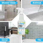 Mighty Mint Shower Cleaner, No-Rinse, No-Scrub, Daily Spray for Glass, Tile, Grout, Natural Peppermint Scent, 16oz - 2 Pack