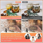 Edison Light Bulbs 60W Equivalent, Dimmable Vintage LED Light Bulbs, E26 Medium Base, Warm White 2700K, ST58, 6W, 600LM, 80+ CRI, Antique Decorative Filament LED Bulb, Clear Plastic, 12 Pack