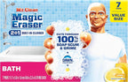 Mr. Clean Magic Eraser Sponge, Bathroom Cleaner, Soap Scum Shower & Tub Cleaner, 2 in 1 Bath, 7ct