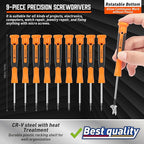 Amartisan 86-Piece Magnetic Screwdrivers Set with Case, Includs Slotted, Phillips, Hex, Pozidriv,Torx and Precision Screwdriver Set, Magnetizer Demagnetizer Tools, Tools for Men