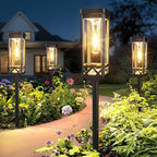 KOOPER Taller Solar Pathway Lights Outdoor, 6 Pack Upgraded Brighter Solar Garden Lights Solar Powered, Up To 15 Hours Outdoor Solar Lights for Yard Landscape Lighting Path Walkway Driveway Sidewalk