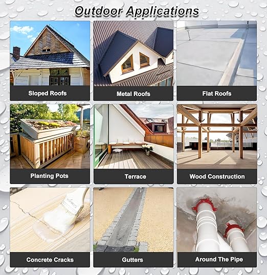 Liquid Waterproof Sealant, Hupeyna Invisible Water Proof Agent Transparent Repairing Leak Waterproof Adhesive, Indoor & Outdoor Waterproof Coating 35oz