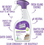 Quick Shine Hardwood Floor Cleaner Daily Care 24oz | Naturally Cleans Dirt & Scuff Marks | Dirt Dissolving, Streak Free, No Rinse & Ready to Use | Spray, Wipe, Done! | Safer Choice Cleaner