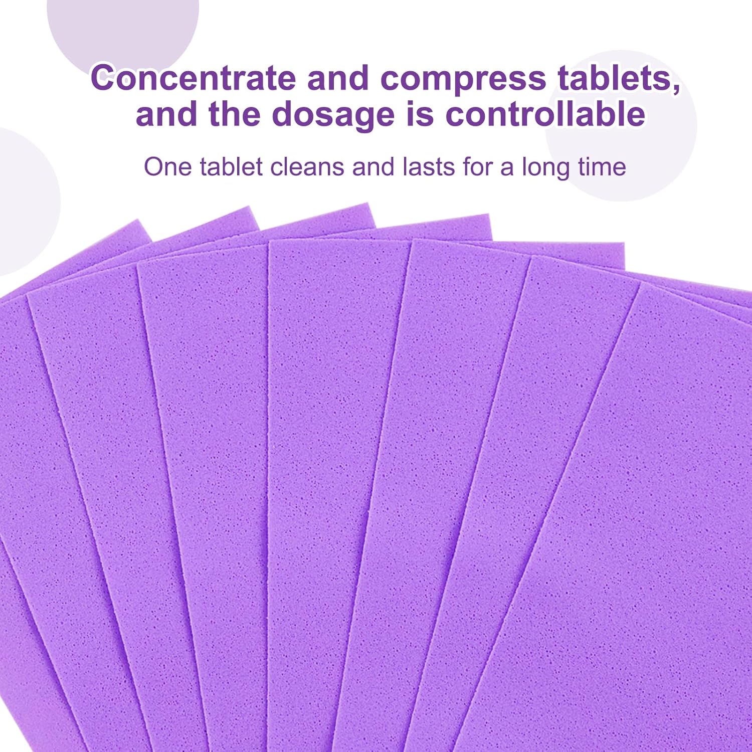 Floor Cleaning Tablets Sheets, Method Hardwood Floor Cleaner and Polish Pack of 300, Concentrate Mild Scent For RV Wall Tiles, Hardwood, Laminate Floor, Purple