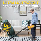 Cordless Vacuum Compatible with 𝗗𝗘-𝗪𝗔𝗟𝗧 20V Max Battery (No Battery), Handheld Battery Powered Vacuum Cleaner for Wood Floor, Carpet, Car Cleaning, 125AW (Tool Only)