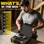 Cordless Impact Wrench 1/2 inch Compatible with Dewalt 20v Battery, 1700 Ft-lbs High Torque Impact Driver with 6Pcs Sockets & Storage Case, Electric Impact Gun with 4-Speed & LED Light