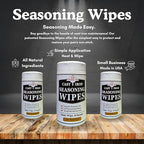 Cookware Care Cast Iron Seasoning Oil Wipes, 50 Count, Made in USA with Grapeseed Oil for Cast Iron Skillet, Blackstone Griddle - Ideal Blackstone Accessories Gift for Men/Dad