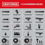 Craftsman CMXEVBE17155 10 Gallon 6.0 Peak HP Stainless Steel Wet Dry Vac, Portable Shop Vacuum Wet and Dry with Filter, Hose and Attachments for Home and Garage Use