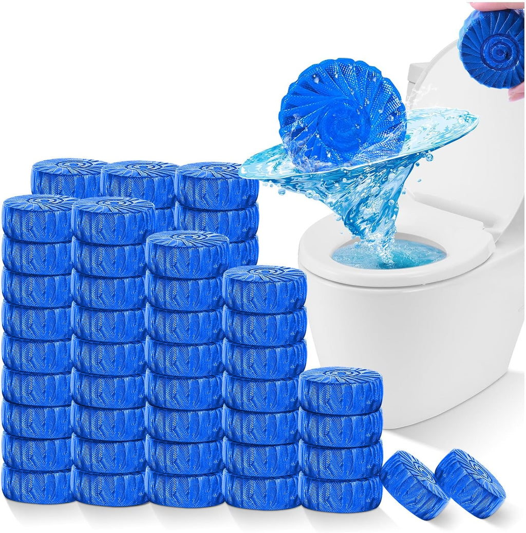 KIISIISO Toilet Bowl Cleaners Tablet 72 PACK, Automatic Toilet Cleaners for Deodorizing & Descaling, Long-Lasting Toilet Bowl Cleaner Tablets with Sustained-Release Technology Against Tough Stains