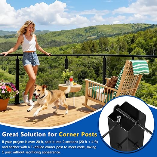 30Pack T316 Stainless Steel 1/10" 1/8" Adjustable Invisible Cable Railing Hardware Kit, Terminal Toggle Anchor Angle, Indoor Outdoor Railing Kit for Metal Corner Post Wall Post, Brushed