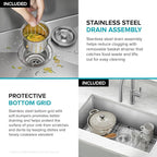 KRAUS Standart Pro 30 -inch Undermount Single Bowl 16 Gauge Stainless Steel Kitchen Sink, KHU100-30