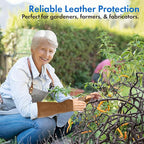 Arm Chaps Leather Protective Sleeves Arm Guard - Prevent Cuts, Scratches & Bruises - Genuine Cowhide - Ideal for Gardening & Construction - Left & Right Form-Fitting. Brown (1 Pair/Large).