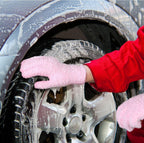 Patelai 3 Pairs Microfiber Plant Dusting Gloves Leaf Cleaning Gloves for Indoor Plants, Blinds, Furniture, House (Small,Pink, Nude, White)