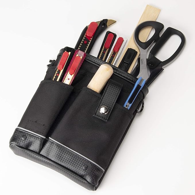 KAI 18mm Snap Blade Utility Knife (L-001), Multi-Purpose Retractable Black Carbon Steel Blade, Ultra Sharp, Professional Grade for Use with Wallpaper, Paper, Cardboard, Styrofoam, DIY - Made in JAPAN