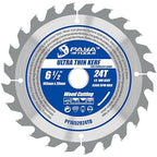 6-1/2-Inch 24-Tooth Circular Saw Blade, 0.059" Ultra Thin Kerf Blade 20mm Bore (16mm Reduction Ring Included),TCT ATB Framing Blade for Wood Fast Cutting